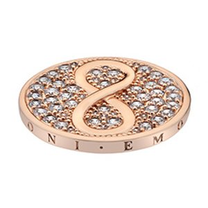 Přívěsek Hot Diamonds Emozioni Infinity Rose Gold Coin EC317 Průměr 33 mm