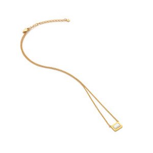 Pozlacený náhrdelník Hot Diamonds X Gemstones Rectangle DN180
