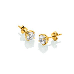 Pozlacené stříbrné náušnice Hot Diamonds X Gemstones DE834