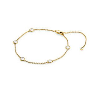 Pozlacený stříbrný náramek Hot Diamonds X Gemstones DL698