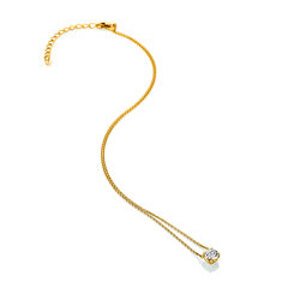 Pozlacený stříbrný náhrdelník Hot Diamonds X Gemstones DN214